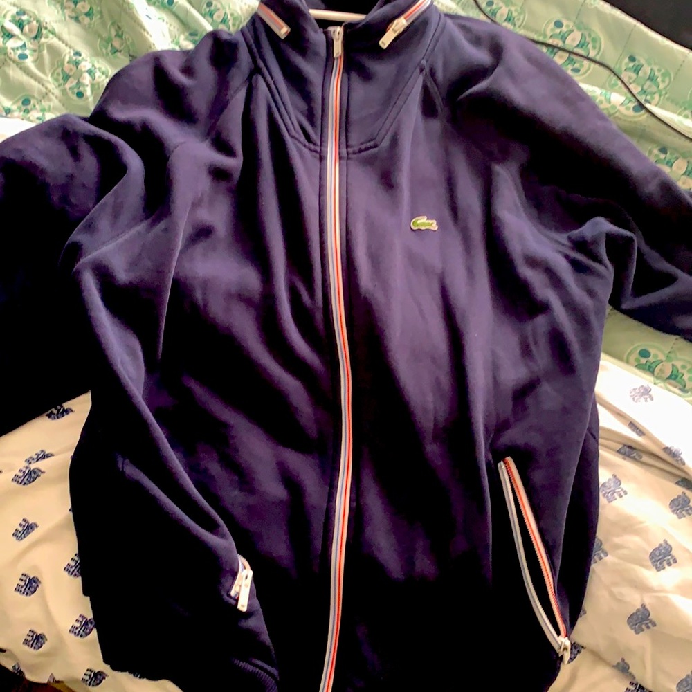 LACOSTE JOGGING JACKET W/zip up hoodie.